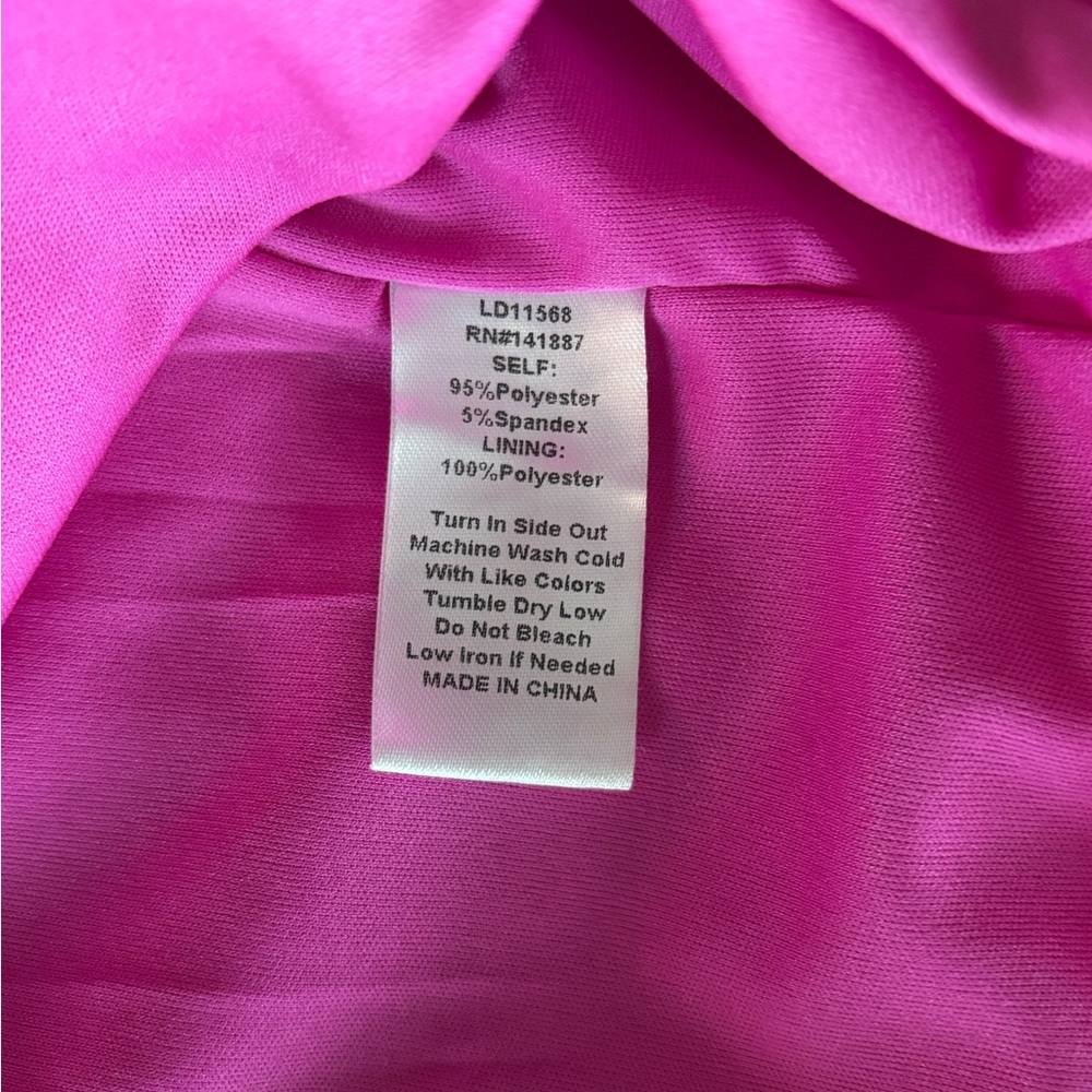 Fuchsia Ruffle Mini Dress - Picture 10 of 10